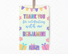 Printable Custom Birthday Gift Tag Box - 2 x 3.5 inches