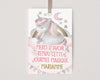Printable Custom Gift Tag Unicorn Event - 2 x 3.5 inches